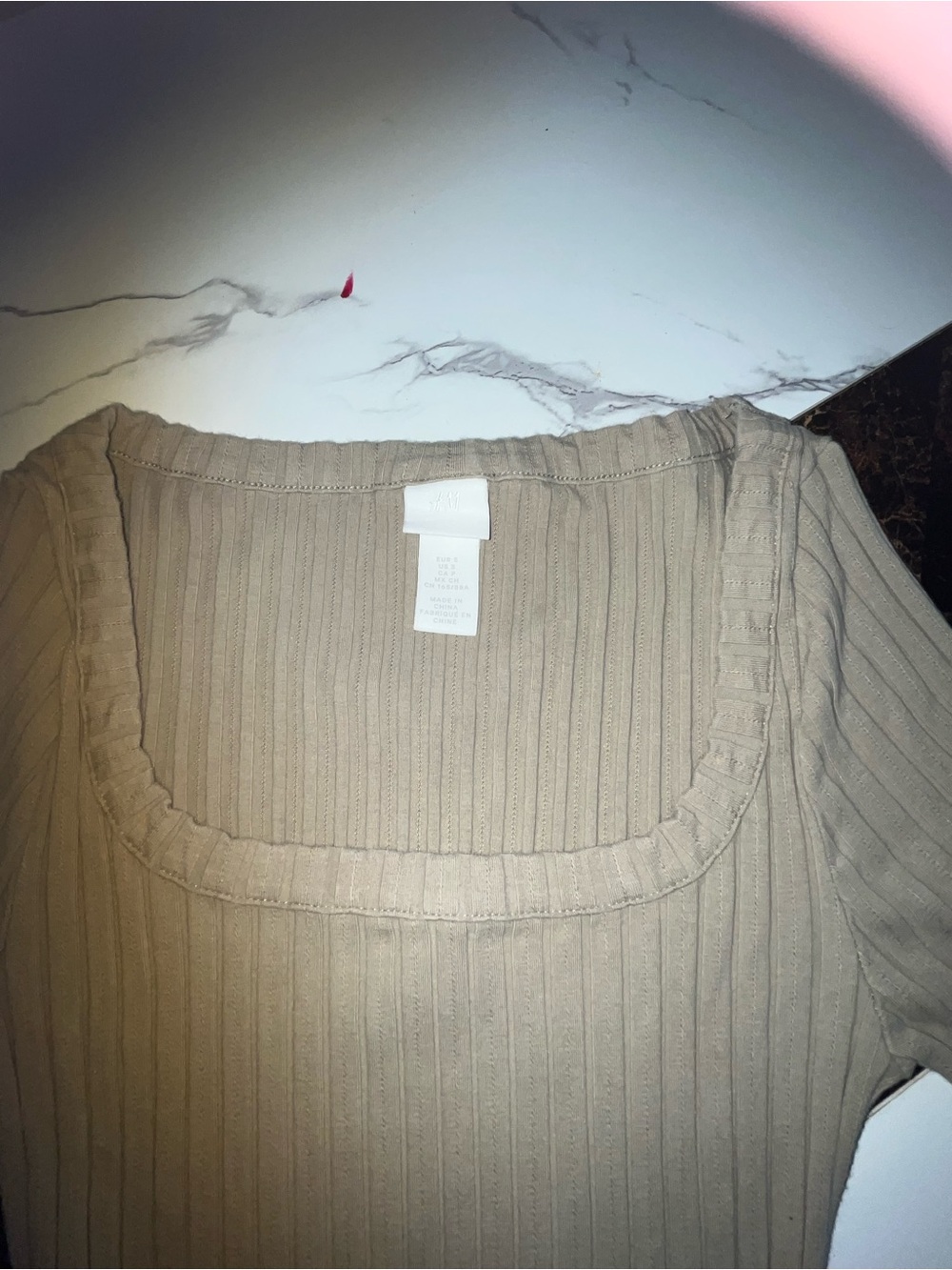 H&M Ribbed Square Neck Top - Size [S] - Excellent Condition - Picture 6 of 6
